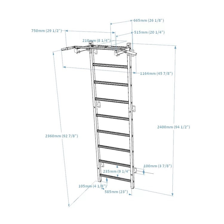 BenchK Series 7 721 Stall Bar Exercise Rehabilitation Equipment