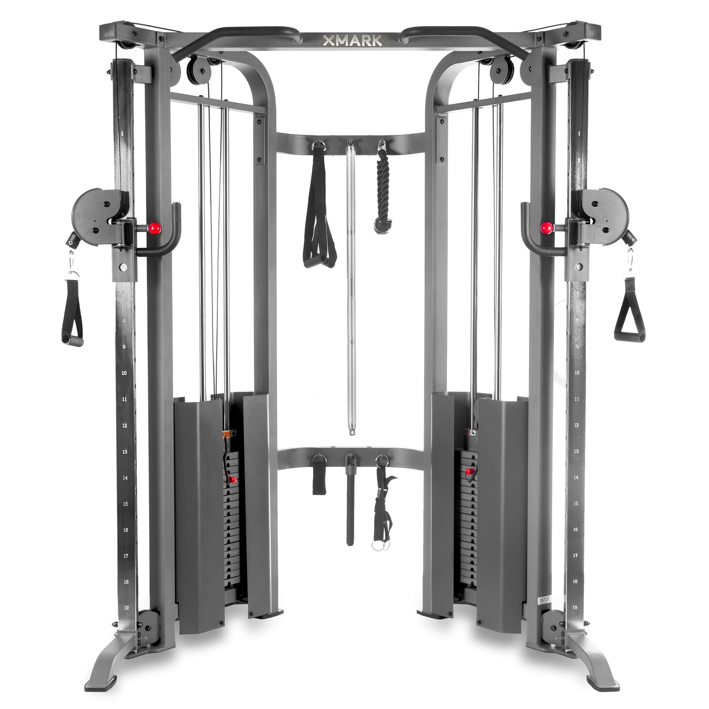 Functional Trainer Cable Machine with Dual 200 lb Weight Stacks