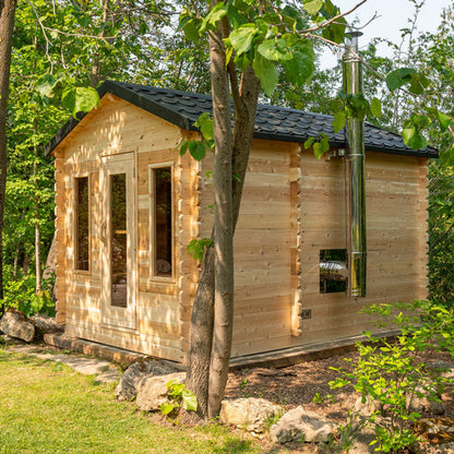 Dundalk Leisurecraft Canadian Timber Georgian Cabin Sauna with Changeroom