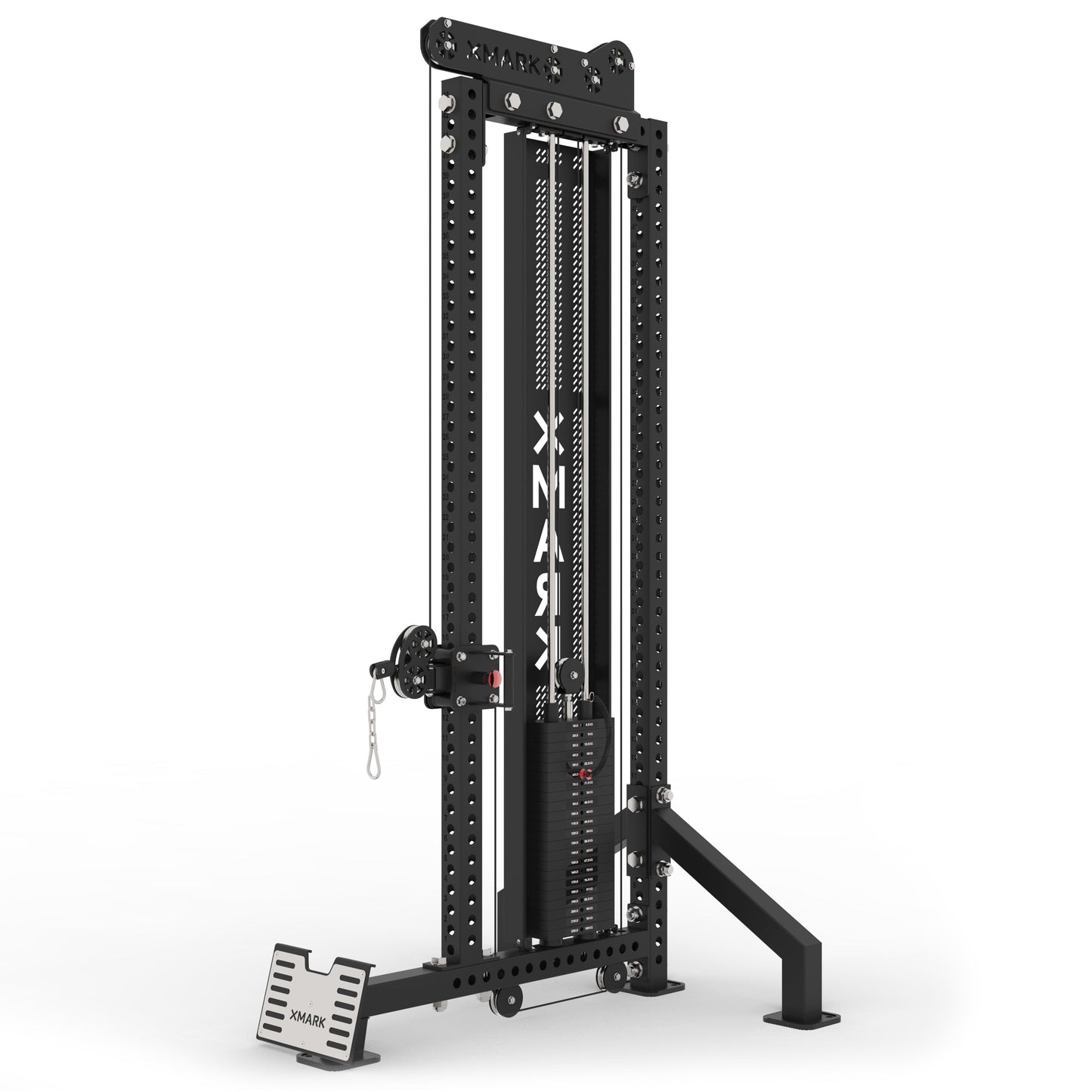 Commercial Single-Stack Functional Trainer, Low Row, Cable Attachments