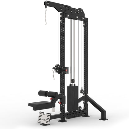 Commercial Lat Pulldown and Low Row Single Stack Functional Trainer