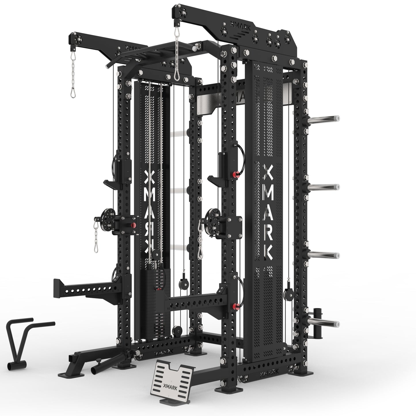 Commercial Half Rack Functional Trainer, Dual 220-Pound Stacks