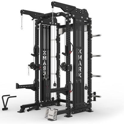 Commercial Half Rack Functional Trainer, Dual 220-Pound Stacks