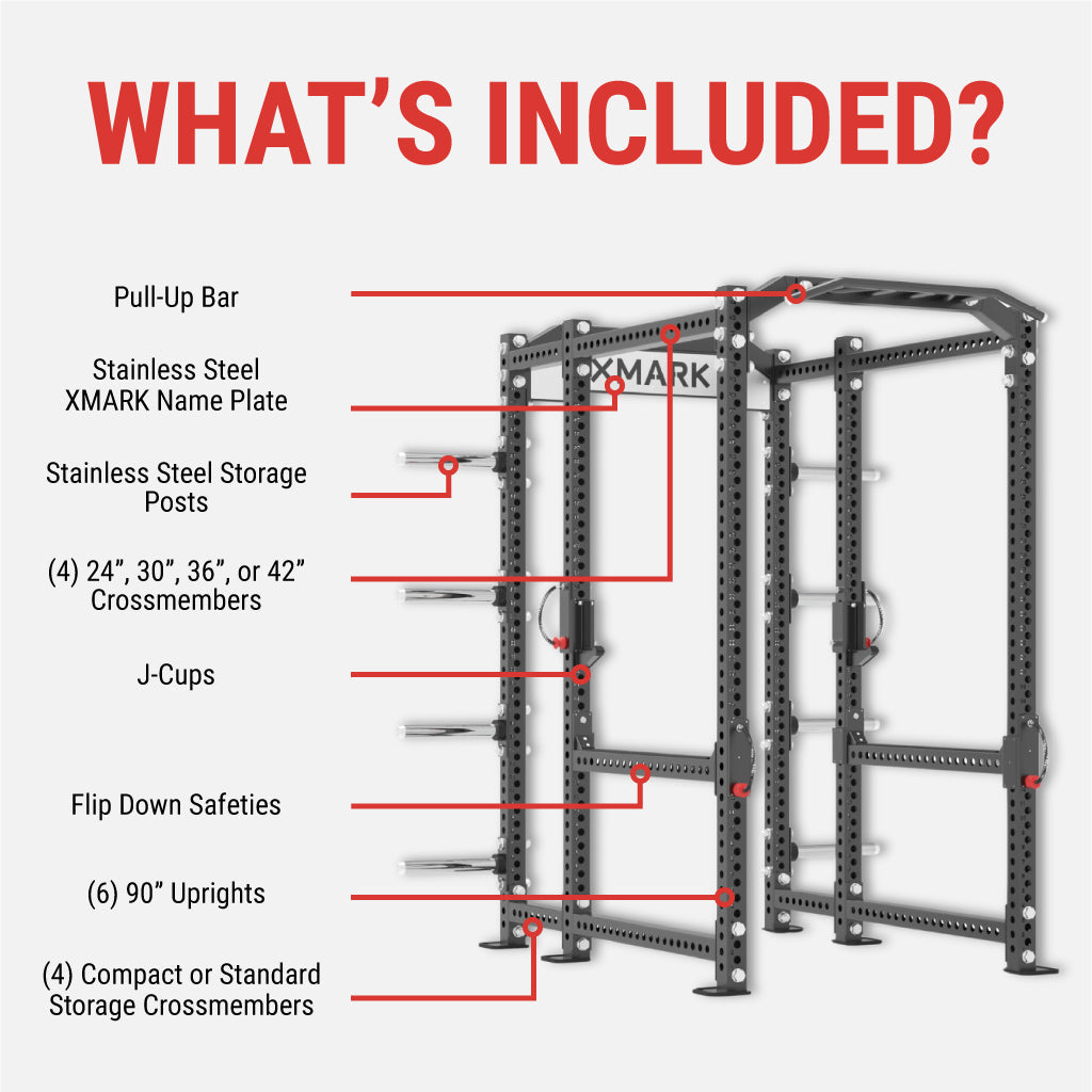 Viper Power Rack with Storage & Flip Down Safeties